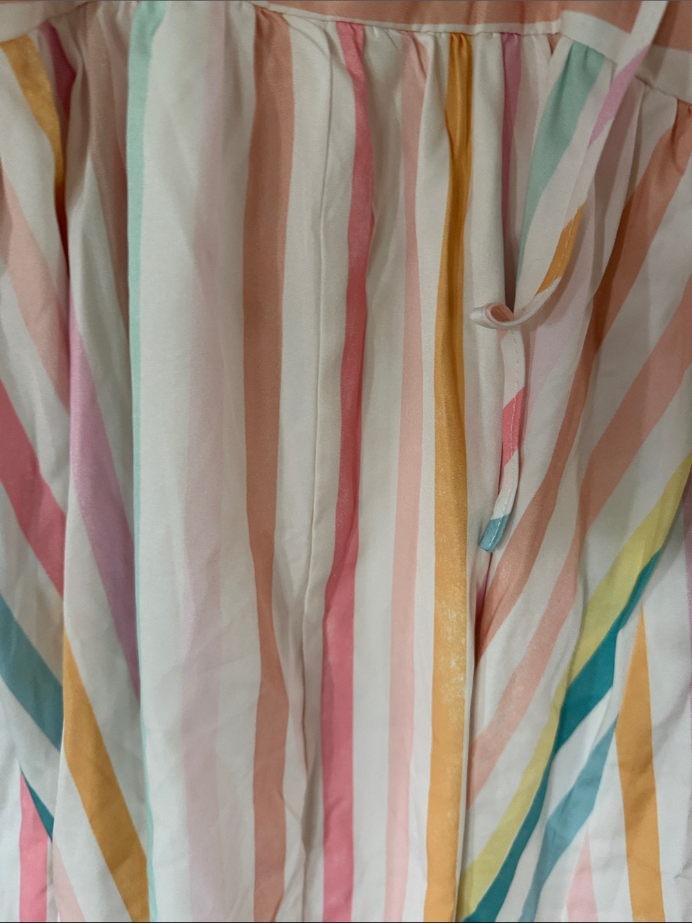 SHEIN Pastel Rainbow Striped Tie-Shoulder Sundress - Picture 4 of 4